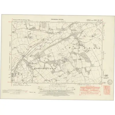 1946 Map of Norfolk CVII.NW, 1951 Print