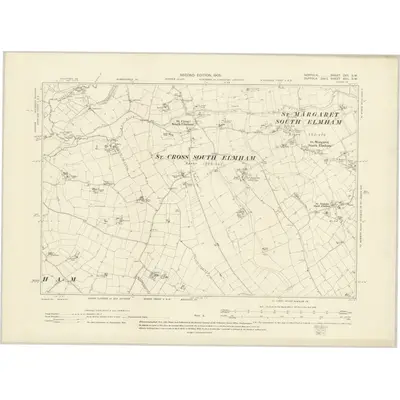 1903 Map of Norfolk CVII.SW, 1905 Print