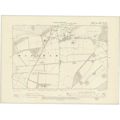 1903 Map of Norfolk CVIII.NE, 1905 Print