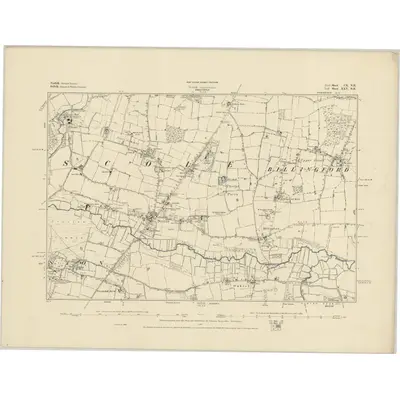 1884 Map of Norfolk CX.NE, 1885 Print