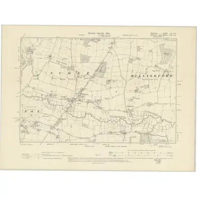 1903 Map of Norfolk CX.NE, 1905 Print