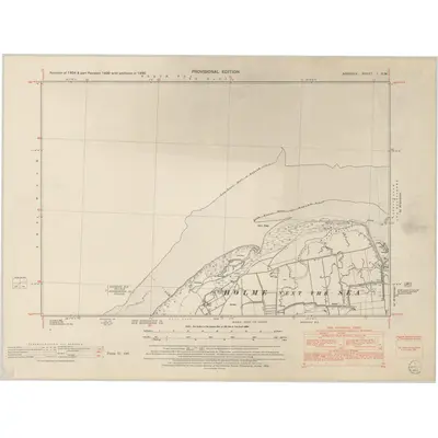 1950 Map of Norfolk I.SW, 1952 Print