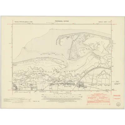 1950 Map of Norfolk II.SW, 1952 Print