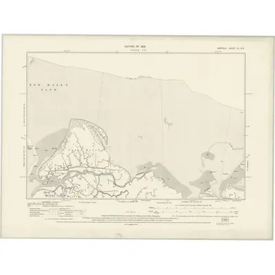 1927 Map of Norfolk III.SE, 1929 Print