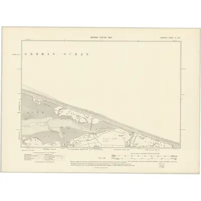 1905 Map of Norfolk IV.SE, 1907 Print