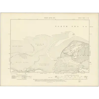 1904 Map of Norfolk IV.SW, 1907 Print