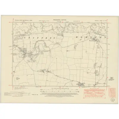 1950 Map of Norfolk IX.NW, 1952 Print