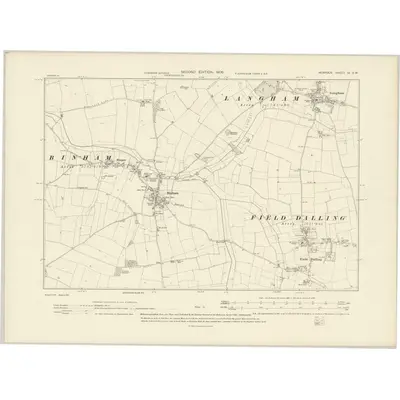 1904 Map of Norfolk IX.SW, 1906 Print