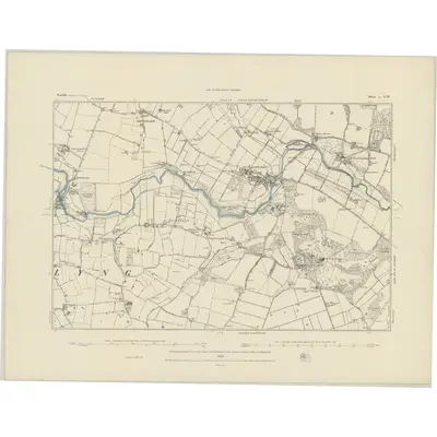 1881 Map of Norfolk L.NW, 1884 Print