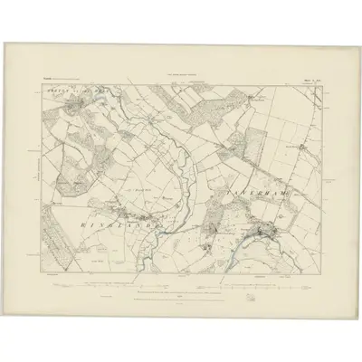 1882 Map of Norfolk L.SE, 1884 Print