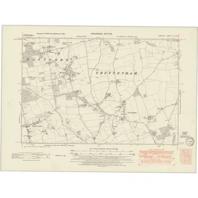 1946 Map of Norfolk LI.NE, 1951 Print