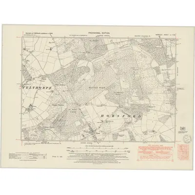 1946 Map of Norfolk LI.NW, 1951 Print
