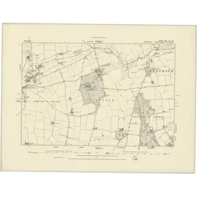 1880 Map of Norfolk LI.SE, 1887 Print