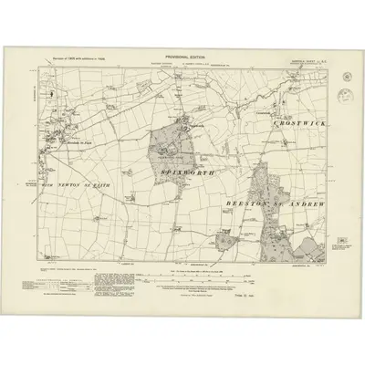 1938 Map of Norfolk LI.SE, 1944 Print