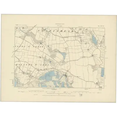 1881 Map of Norfolk LII.NE, 1885 Print