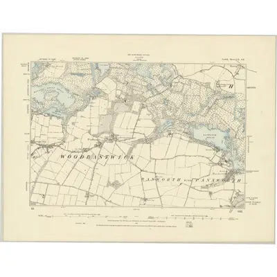 1881 Map of Norfolk LII.SE, 1887 Print