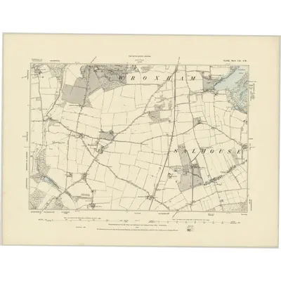 1881 Map of Norfolk LII.SW, 1887 Print
