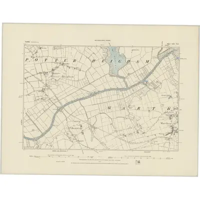 1883 Map of Norfolk LIII.NE, 1884 Print