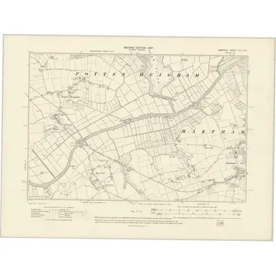 1905 Map of Norfolk LIII.NE, 1907 Print