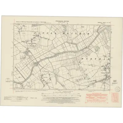 1946 Map of Norfolk LIII.NE, 1950 Print