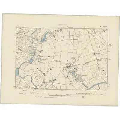 1880 Map of Norfolk LIII.NW, 1884 Print