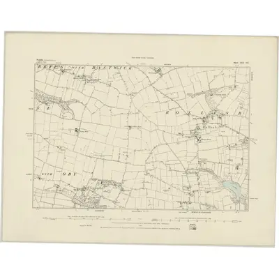 1883 Map of Norfolk LIII.SE, 1884 Print