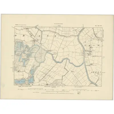 1880 Map of Norfolk LIII.SW, 1885 Print