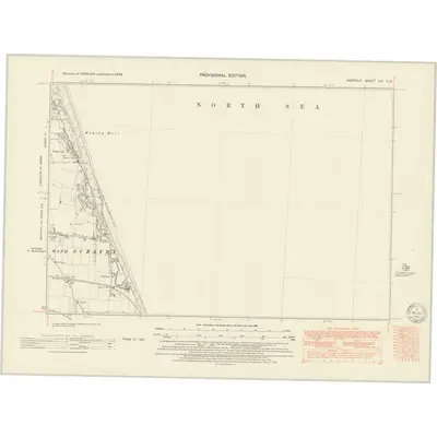1946 Map of Norfolk LIV.SE, 1951 Print