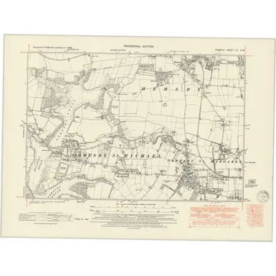 1946 Map of Norfolk LIV.SW, 1951 Print
