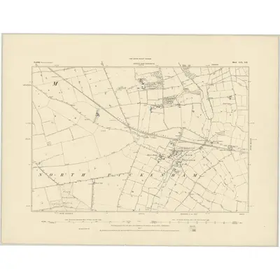 1882 Map of Norfolk LIX.SE, 1884 Print