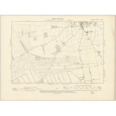 1904 Map of Norfolk LIX.SW, 1906 Print