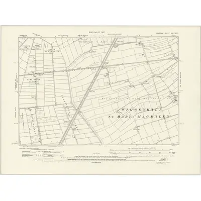 1925 Map of Norfolk LVI.NE, 1927 Print