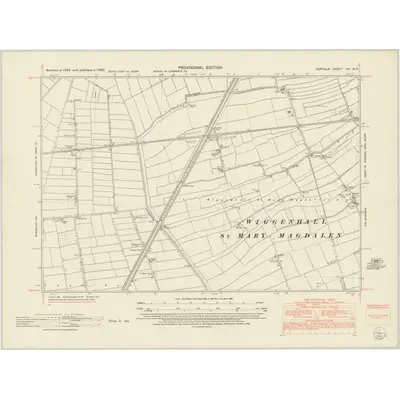 1950 Map of Norfolk LVI.NE, 1952 Print