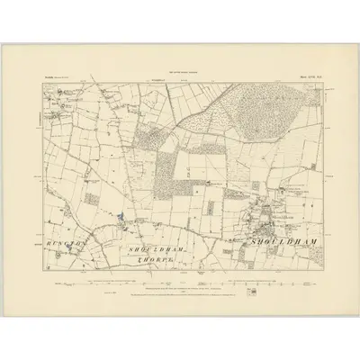 1884 Map of Norfolk LVII.NE, 1885 Print