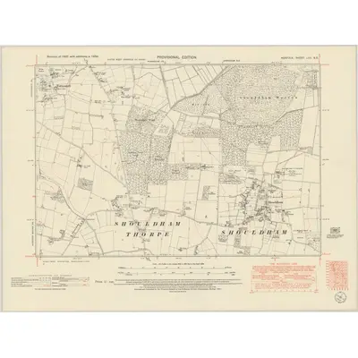 1950 Map of Norfolk LVII.NE, 1951 Print