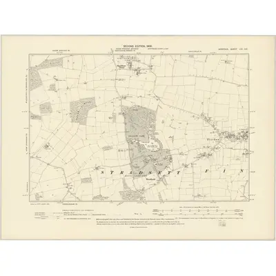 1904 Map of Norfolk LVII.SE, 1906 Print