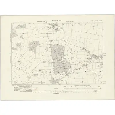 1927 Map of Norfolk LVII.SE, 1930 Print