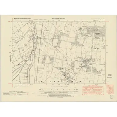 1950 Map of Norfolk LVII.SW, 1952 Print