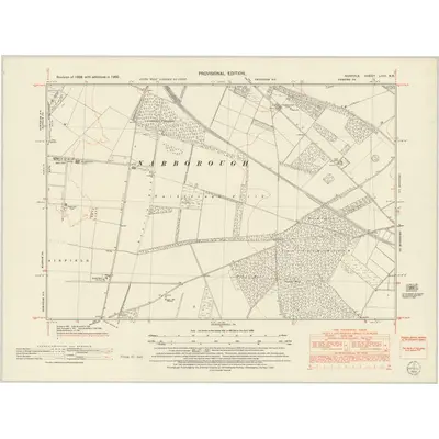 1950 Map of Norfolk LVIII.NE, 1952 Print
