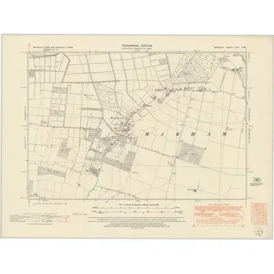 1950 Map of Norfolk LVIII.NW, 1952 Print