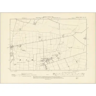 1904 Map of Norfolk LVIII.SW, 1906 Print