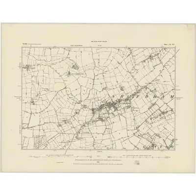 1882 Map of Norfolk LX.SE, 1884 Print