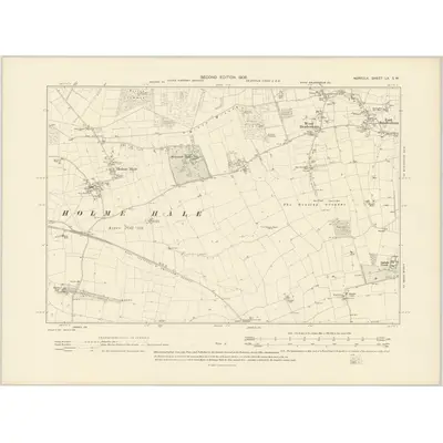 1904 Map of Norfolk LX.SW, 1906 Print