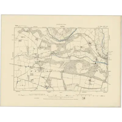 1881 Map of Norfolk LXII.NE, 1886 Print