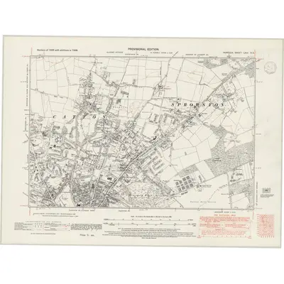 1938 Map of Norfolk LXIII.NE, 1947 Print