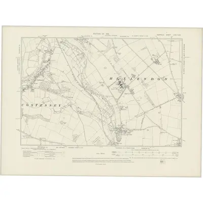 1912 Map of Norfolk LXIII.NW, 1919 Print
