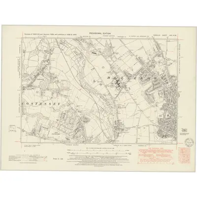 1946 Map of Norfolk LXIII.NW, 1951 Print