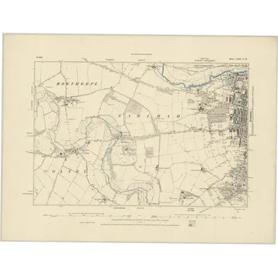 1880 Map of Norfolk LXIII.SW, 1885 Print