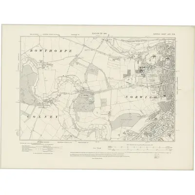 1912 Map of Norfolk LXIII.SW, 1919 Print