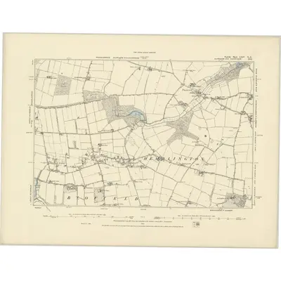 1881 Map of Norfolk LXIV.NE, 1887 Print